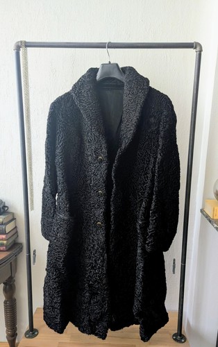 Astrakan mantel schwarz - mantel,